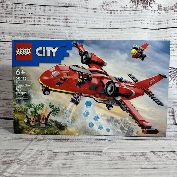 LEGO City Fire Rescue Plane 60413 Factory Sealed Box 478 Pieces New - Picture 1 of 6
